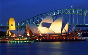 Australia, beautiful night in Sydney HD wallpaper