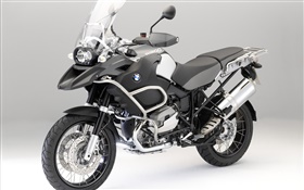 BMW R1200 GS black motorcycle front view HD wallpaper