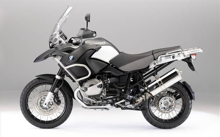 BMW R1200 GS black motorcycle side view Wallpapers Pictures Photos Images