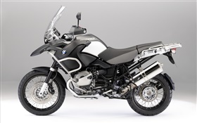 BMW R1200 GS black motorcycle side view HD wallpaper