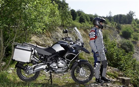 BMW R1200 GS motorcycle and drivers HD wallpaper