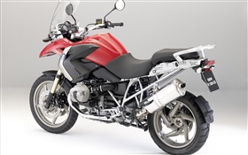 BMW R1200 GS motorcycle rear view