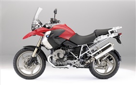 BMW R1200 GS motorcycle, red and black