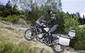 BMW motorcycle, run to the slopes