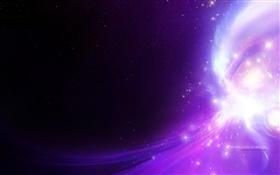 Beautiful space, stars, purple light, creative design HD wallpaper
