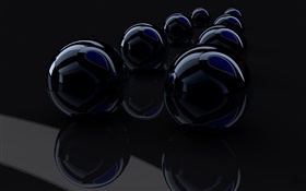 Black 3D balls