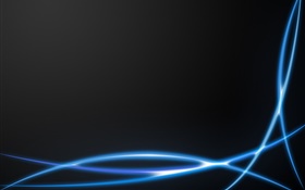 Blue light lines in black background HD wallpaper