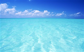 Blue sea, sky, Maldives HD wallpaper