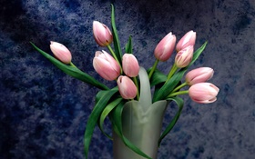 Bouquet, pink tulip flowers HD wallpaper