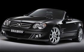 Brabus black convertible car