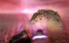 Broken light bulb, creative design