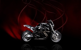 Buell motorcycle, red black background