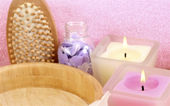 Candle, fire, SPA still life Wallpapers Pictures Photos Images