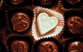 Chocolate, heart, love