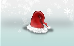 Christmas hat, snowflakes, art pictures