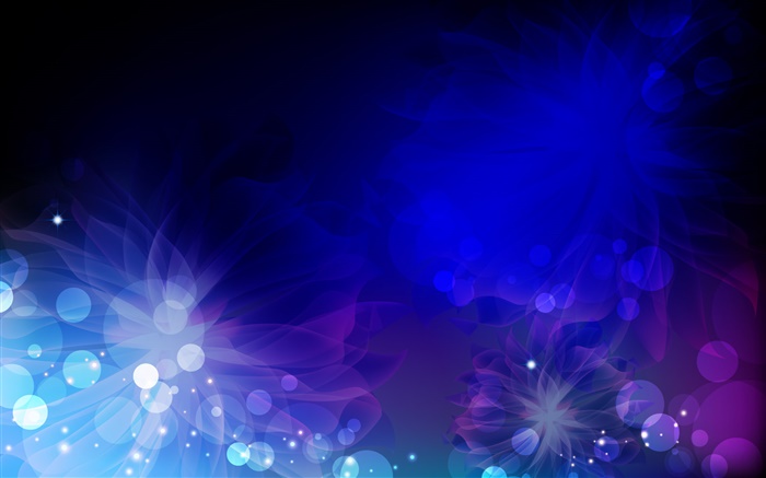 Circles, flowers, blue and purple, abstract pictures Wallpapers Pictures Photos Images