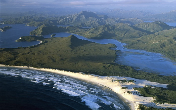 Coast, sea, mountains, Australia Wallpapers Pictures Photos Images