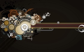 Creative design, vector, bass, music HD wallpaper