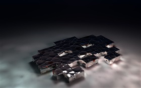 Cube house, 3D Image