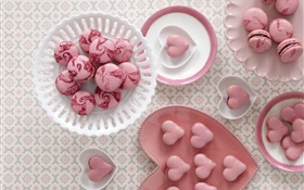 Dessert, cookies, sweet food, love hearts HD wallpaper
