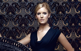 Fashion girl, blonde, sweater HD wallpaper