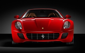 Ferrari red car front view HD wallpaper