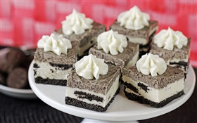 Food, cake, cream, tasty chocolate HD wallpaper