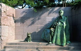 Franklin Delano Roosevelt, statue HD wallpaper