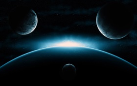 From the universe, planets, bright arrival HD wallpaper