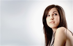 Girl look up HD wallpaper