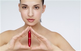 Girl show lipstick