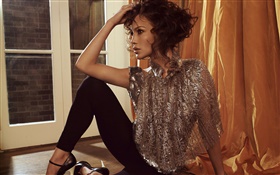 Girl sit at window side HD wallpaper