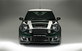 Green MINI car HD wallpaper