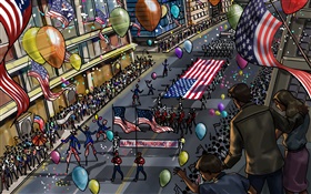 Happy Independence Day, vector pictures