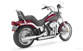 Harley-Davidson motorcycle, red and black