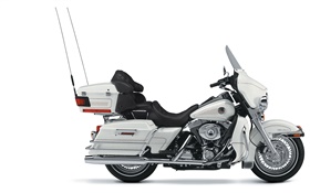 Harley-Davidson white motorcycle