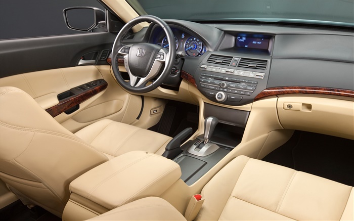 Honda Accord car, Instrument panel, steering wheel, front seats Wallpapers Pictures Photos Images