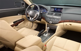 Honda Accord car, Instrument panel, steering wheel, front seats