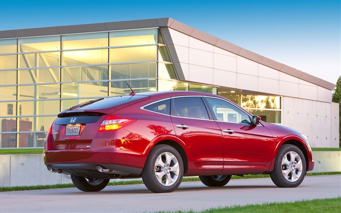 Honda Accord red car back view Wallpapers Pictures Photos Images