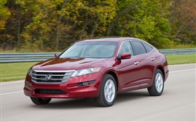 Honda Accord red car front view, speed