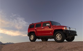 Hummer H3 red car