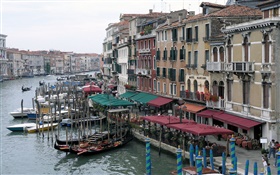 Italy, Venice, boats, river, houses HD wallpaper