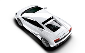Lamborghini white car top view