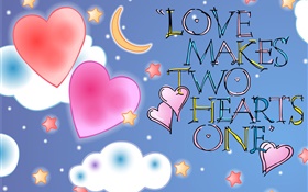 Love Makes Two Hearts One HD wallpaper