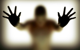 Man shadows, blur, creative images HD wallpaper