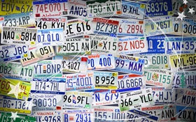 Many License Plate, creative design HD wallpaper