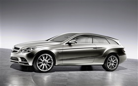 Mercedes-Benz silver car side view HD wallpaper