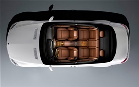 Mercedes-Benz white car top view HD wallpaper