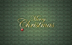 Merry Christmas, green background, vector
