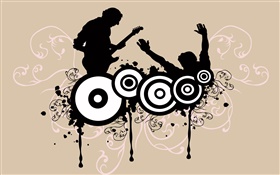 Music theme, bass, speaker, vector design HD wallpaper